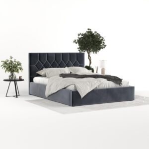wohnli-moebel-suche-800001270826-1 POLSTERBETT Brisa 140/200 cm Dunkelgrau im Kronos Stoff Textil AltaBeds Möbel > Betten > Polsterbetten Grau