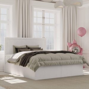 wohnli-moebel-suche-800001270896-1 BOXBETT Jodan 120/200 cm Weiß im Baloo Stoff Textil AltaBeds Möbel > Betten > Boxspringbetten Weiß