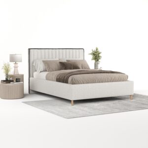 wohnli-moebel-suche-800001270937-1 POLSTERBETT Aria 180/200 cm Hellbeige im Riva Stoff Textil AltaBeds Möbel > Betten > Polsterbetten Beige