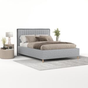 wohnli-moebel-suche-800001270964-1 POLSTERBETT Aria 120/200 cm Grau im Riva Stoff Textil AltaBeds Möbel > Betten > Polsterbetten Grau