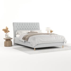 POLSTERBETT Lira 180/200 cm Hellgrau im Riva Stoff Textil AltaBeds Möbel > Betten > Polsterbetten Grau