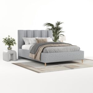 wohnli-moebel-suche-800001271034-1 POLSTERBETT Loom 120/200 cm Grau im Riva Stoff Textil AltaBeds Möbel > Betten > Polsterbetten Grau