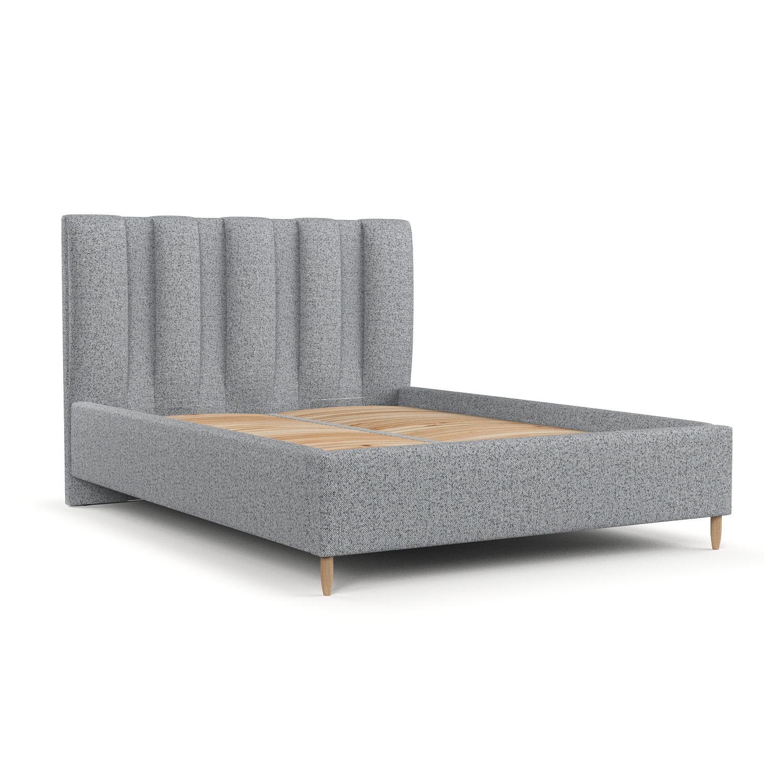 wohnli-moebel-suche-800001271040 Wohnli Möbelsuche - POLSTERBETT Loom 140/200 cm Grau im Riva Stoff