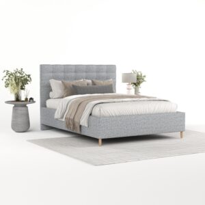 wohnli-moebel-suche-800001271063-1 POLSTERBETT Soma 180/200 cm Grau im Riva Stoff Textil AltaBeds Möbel > Betten > Polsterbetten Grau