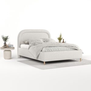wohnli-moebel-suche-800001271091-1 POLSTERBETT Zoya 180/200 cm Hellbeige im Riva Stoff Textil AltaBeds Möbel > Betten > Polsterbetten Beige