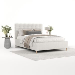 wohnli-moebel-suche-800001271106-1 POLSTERBETT Soma 140/200 cm Hellbeige im Riva Stoff Textil AltaBeds Möbel > Betten > Polsterbetten Beige