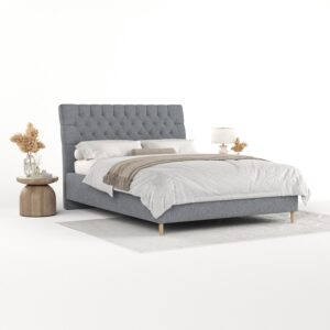 wohnli-moebel-suche-800001271146-1 POLSTERBETT Lira 160/200 cm Grau im Neve Stoff Textil AltaBeds Möbel > Betten > Polsterbetten Grau