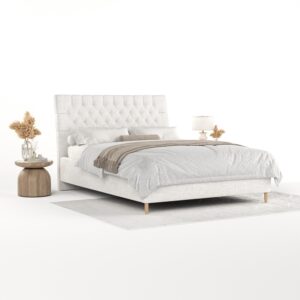 wohnli-moebel-suche-800001271206-1 POLSTERBETT Lira 180/200 cm Creme im Neve Stoff Textil AltaBeds Möbel > Betten > Polsterbetten Weiß