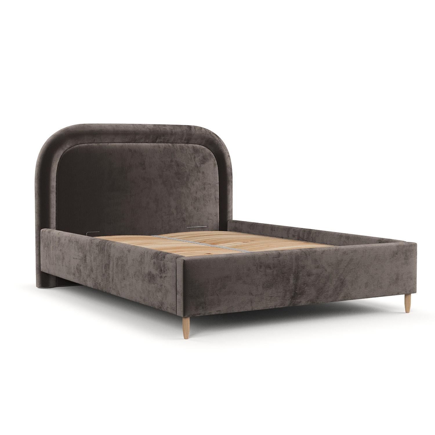 wohnli-moebel-suche-800001271287 Wohnli Möbelsuche - POLSTERBETT Zoya 140/200 cm Braun im Lotta Stoff