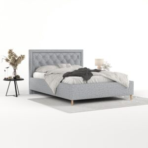 wohnli-moebel-suche-800001271375-1 POLSTERBETT Lido 120/200 cm Grau im Riva Stoff Textil AltaBeds Möbel > Betten > Polsterbetten Grau