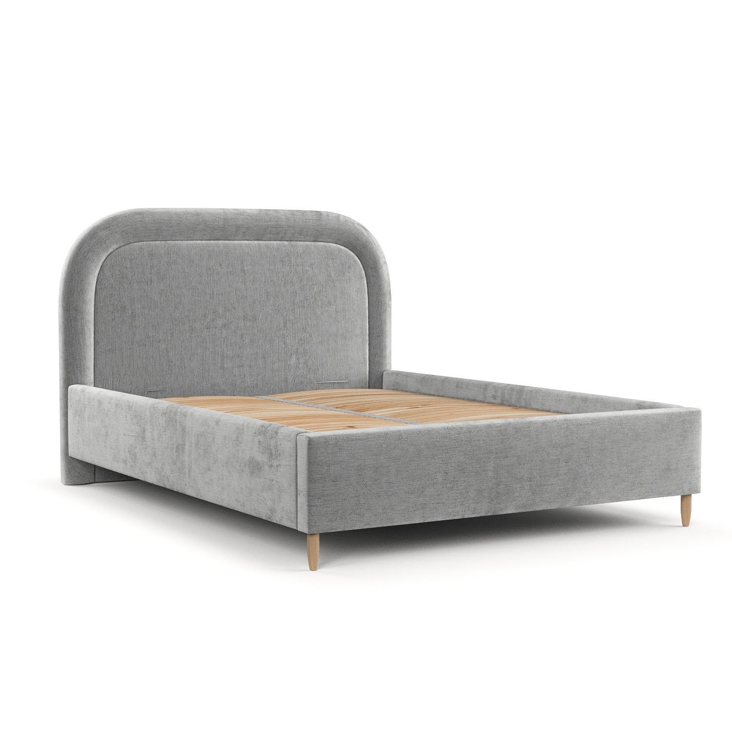 wohnli-moebel-suche-800001271377 Wohnli Möbelsuche - POLSTERBETT Zoya 120/200 cm Hellgrau im Lotta Stoff