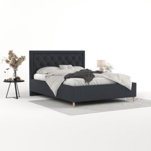 POLSTERBETT Lido 140/200 cm Anthrazit im Riva Stoff Textil AltaBeds Möbel > Betten > Polsterbetten Anthrazit