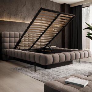 wohnli-moebel-suche-800001271733-1 BOXBETT 180/200 Ezio Taupe Holz Petits-meubles Möbel > Betten > Boxspringbetten Taupe