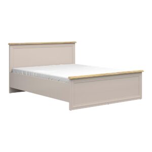 wohnli-moebel-suche-800001271762-1 BOXBETT 160/200 Perle Kaschmir und Eichenholz-Optik Holzwerkstoff Petits-meubles Möbel > Betten > Boxspringbetten Beige