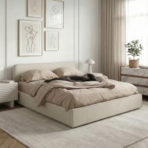 wohnli-moebel-suche-800001274120-1 POLSTERBETT MARINI 140x200 cm beige Textil IDIMEX Möbel > Betten > Polsterbetten Beige