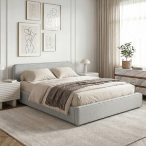 wohnli-moebel-suche-800001274124-1 POLSTERBETT MARINI 140x200 cm hellgrau Textil IDIMEX Möbel > Betten > Polsterbetten Grau