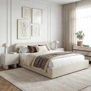 wohnli-moebel-suche-800001274125-1 POLSTERBETT MARINI 140x200 cm cremeweiß Textil IDIMEX Möbel > Betten > Polsterbetten Weiß