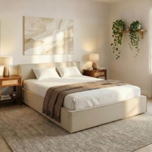 wohnli-moebel-suche-800001274511-1 POLSTERBETT PESARO 140x200 cm beige Textil IDIMEX Möbel > Betten > Polsterbetten Beige