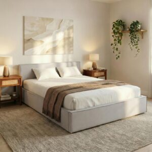 wohnli-moebel-suche-800001274513-1 POLSTERBETT PESARO 140x200 cm hellgrau Textil IDIMEX Möbel > Betten > Polsterbetten Grau