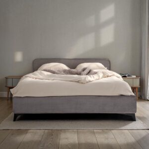 wohnli-moebel-suche-800001274523-1 POLSTERBETT LAVORO 140x200 cm grau Textil IDIMEX Möbel > Betten > Polsterbetten Grau