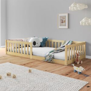 wohnli-moebel-suche-800001275128-1 BODENBETT GUSTAVO 90x190 cm natur Holz IDIMEX Möbel > Betten Braun