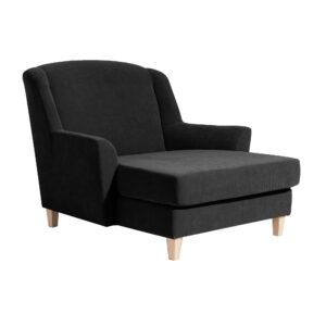 wohnli-moebel-suche-800001282973-1 SESSEL XXL Karil Bezug Veloursstoff Buche natur / schwarz Kunststoff 58aufmkessel Möbel > Sessel > Polstersessel Schwarz