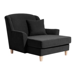 wohnli-moebel-suche-800001282973 Wohnli Möbelsuche - SESSEL XXL Karil Bezug Veloursstoff Buche natur / schwarz