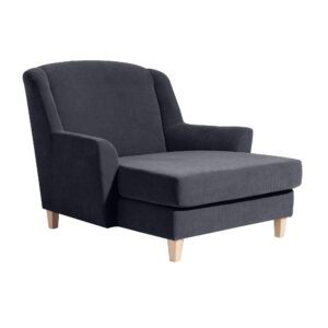 SESSEL XXL Karil Bezug Veloursstoff Buche natur / anthrazit Kunststoff 58aufmkessel Möbel > Sessel > Polstersessel Anthrazit
