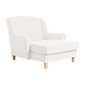 SESSEL XXL Karil Bezug Veloursstoff Buche natur / creme Kunststoff 58aufmkessel Möbel > Sessel > Polstersessel Weiß