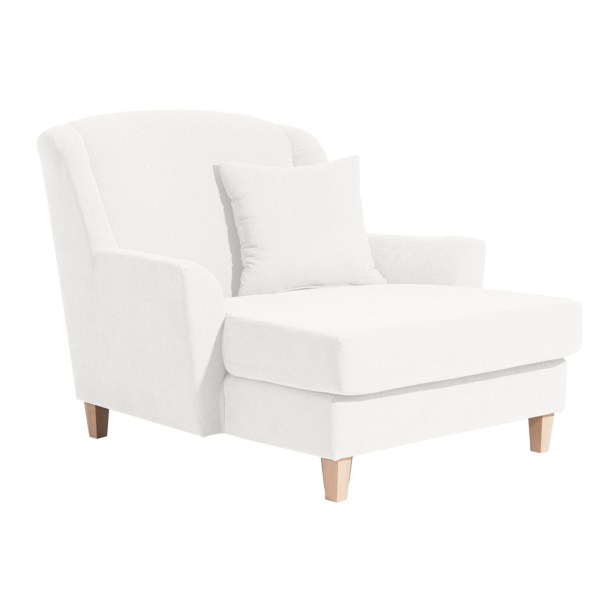 wohnli-moebel-suche-800001282977 Wohnli Möbelsuche - SESSEL XXL Karil Bezug Veloursstoff Buche natur / creme