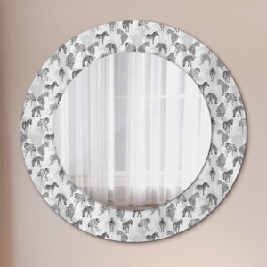 wohnli-moebel-suche-800001284631-1 SPIEGEL Rund Ø 50 cm mit Aufdruck Glas Wallfluent Spiegel > Wandspiegel Schwarz