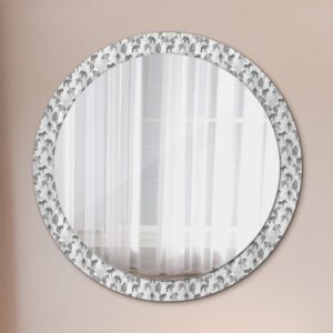 wohnli-moebel-suche-800001284641-1 SPIEGEL Rund Ø 90 cm mit Aufdruck Glas Wallfluent Spiegel > Wandspiegel Schwarz