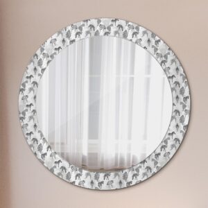 wohnli-moebel-suche-800001284645-1 SPIEGEL Rund Ø 70 cm mit Aufdruck Glas Wallfluent Spiegel > Wandspiegel Schwarz