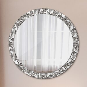 wohnli-moebel-suche-800001284702-1 SPIEGEL Rund Ø 90 cm mit Aufdruck Glas Wallfluent Spiegel > Wandspiegel Schwarz