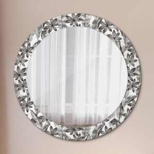 wohnli-moebel-suche-800001284704-1 SPIEGEL Rund Ø 70 cm mit Aufdruck Glas Wallfluent Spiegel > Wandspiegel Schwarz
