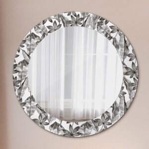 wohnli-moebel-suche-800001284707-1 SPIEGEL Rund Ø 60 cm mit Aufdruck Glas Wallfluent Spiegel > Wandspiegel Schwarz