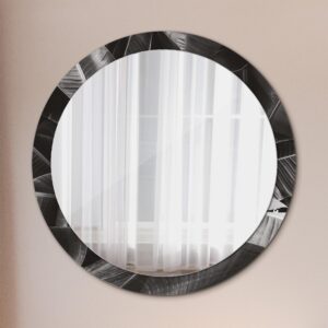 SPIEGEL Rund Ø 100 cm mit Aufdruck Glas Wallfluent Spiegel > Wandspiegel Grau