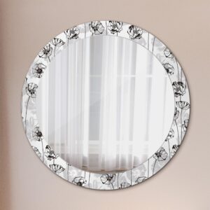 wohnli-moebel-suche-800001284730-1 SPIEGEL Rund Ø 80 cm mit Aufdruck Glas Wallfluent Spiegel > Wandspiegel Weiß