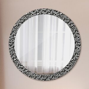 SPIEGEL Rund Ø 90 cm mit Aufdruck Glas Wallfluent Spiegel > Wandspiegel Weiß