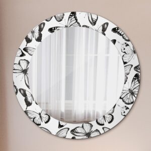wohnli-moebel-suche-800001284749-1 SPIEGEL Rund Ø 60 cm mit Aufdruck Glas Wallfluent Spiegel > Wandspiegel Schwarz