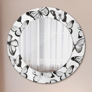 wohnli-moebel-suche-800001284761-1 SPIEGEL Rund Ø 50 cm mit Aufdruck Glas Wallfluent Spiegel > Wandspiegel Schwarz