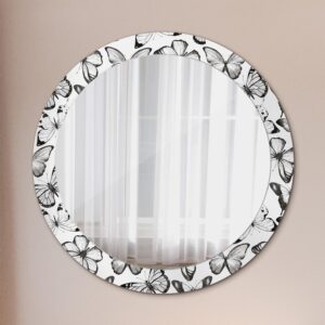 wohnli-moebel-suche-800001284765-1 SPIEGEL Rund Ø 80 cm mit Aufdruck Glas Wallfluent Spiegel > Wandspiegel Schwarz