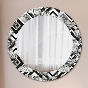 wohnli-moebel-suche-800001284766-1 SPIEGEL Rund Ø 60 cm mit Aufdruck Glas Wallfluent Spiegel > Wandspiegel Schwarz