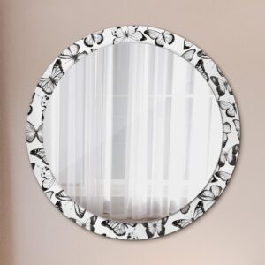wohnli-moebel-suche-800001284767-1 SPIEGEL Rund Ø 90 cm mit Aufdruck Glas Wallfluent Spiegel > Wandspiegel Schwarz