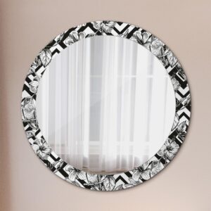 wohnli-moebel-suche-800001284768-1 SPIEGEL Rund Ø 80 cm mit Aufdruck Glas Wallfluent Spiegel > Wandspiegel Schwarz