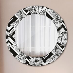 wohnli-moebel-suche-800001284769-1 SPIEGEL Rund Ø 50 cm mit Aufdruck Glas Wallfluent Spiegel > Wandspiegel Schwarz