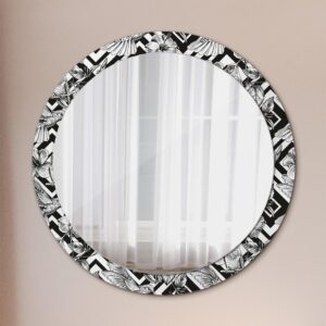 wohnli-moebel-suche-800001284770-1 SPIEGEL Rund Ø 90 cm mit Aufdruck Glas Wallfluent Spiegel > Wandspiegel Schwarz