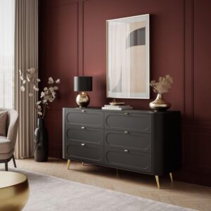 wohnli-moebel-suche-800001289611-1 KOMMODE SHADOW II 6S mit Schubladen Holzwerkstoff Lookway Möbel > Kommoden & Schubladenschränke > Kommoden Schwarz