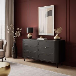 wohnli-moebel-suche-800001289615-1 KOMMODE SHADOW II 6S mit Schubladen Holzwerkstoff Lookway Möbel > Kommoden & Schubladenschränke > Kommoden Schwarz