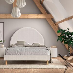 wohnli-moebel-suche-800001290925-1 POLSTERBETT mit Hocker Karlotta 147x132x212 aus Holzwerkstoff in Weiß Holzwerkstoff 58aufmkessel Möbel > Betten > Polsterbetten Weiß
